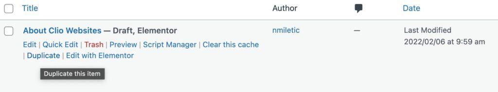 wordpress-duplicate-page-clio-websites-screenshot