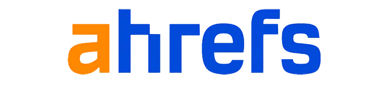The image, designed with a medical clinic theme in mind, showcases the Ahrefs logo in lowercase letters. The bold font style features an orange "a" followed by blue letters, exuding a sense of trust and professionalism akin to healthcare branding. - Clio Websites | Top Canadian Web Design Company