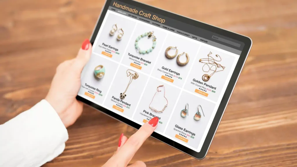 ecommerce website screenshot - grids in web design