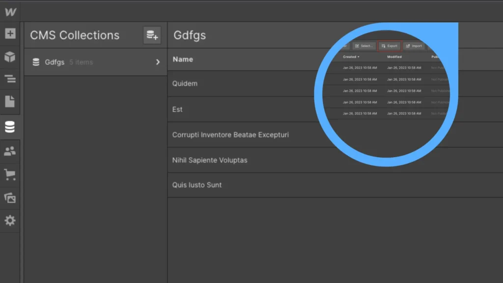 Export Webflow Website
