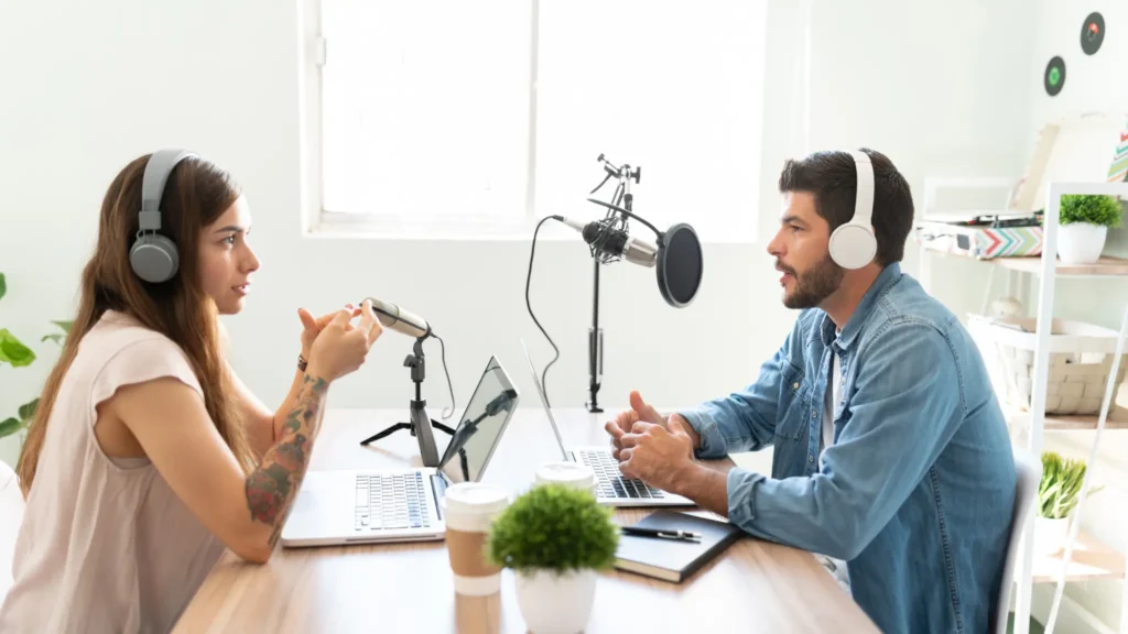 host a podcast - 10 content marketing ideas for small businesses