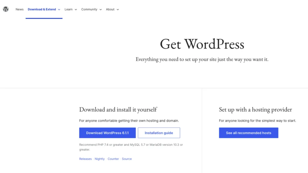 Install Wordpress