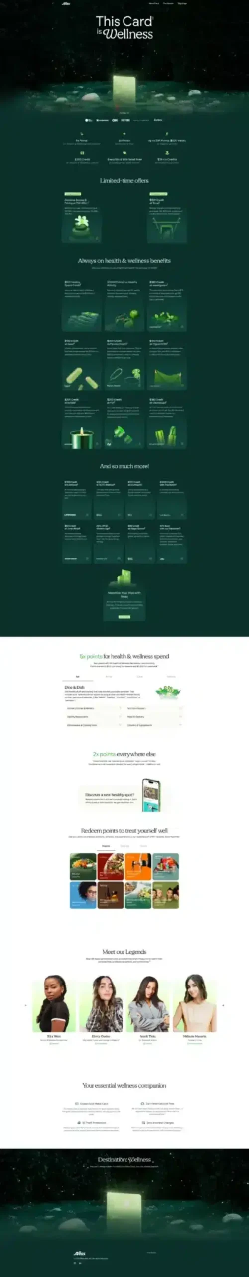 A webpage screenshot features the "This Card is Good for the Mind" headline, followed by sections on mental health tips, and a range of topics related to self-care and wellness. The page includes testimonials and images of smiling individuals. - Clio Websites | Top Canadian Web Design Company