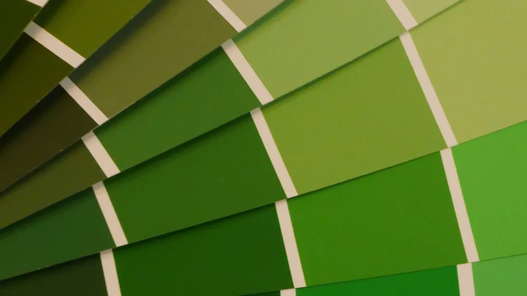 green color swatches screenshot
