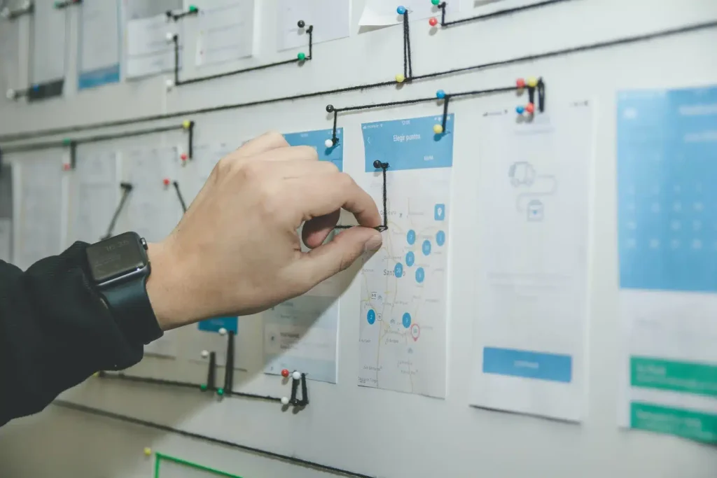 the role of user experience in web design - user journey planning on a whiteboard
