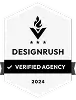 Hexagonal badge featuring "DesignRush" and "Verified Agency" text. A torch icon, "ANA," and the prestigious Clio recognition sit atop, while the year "2024" is at the bottom. - 极速168体彩赛车号码历史结果预测-一分钟查询全历史记录查询-极速汽车168官网记录